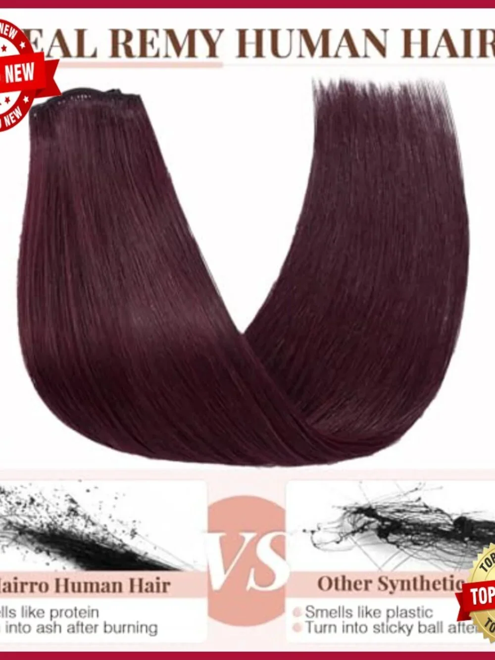 18 Inch Clip In Human Hair Extensions 8 Piece Set 70g Straight